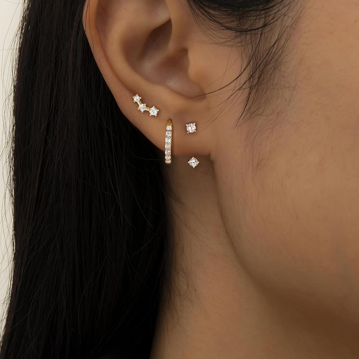 Multiple Piercing Dainty Earrings Set