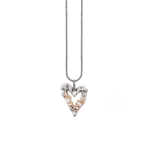 Spice Girl Matte Lava Love Diamond Necklace