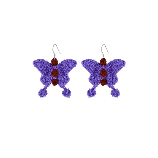 Butterfly Earrings Hand-woven Cotton