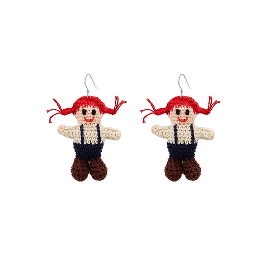 Cute Cool Girl Earrings Hand-woven Cotton