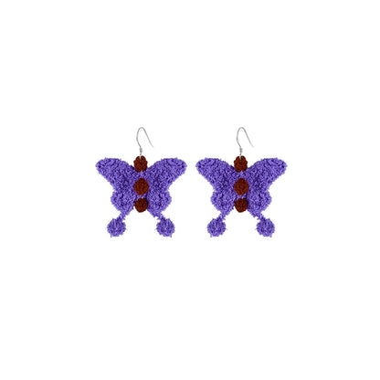 Butterfly Earrings Hand-woven Cotton