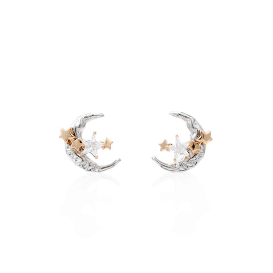 Moon Star Diamond Earrings